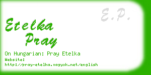 etelka pray business card